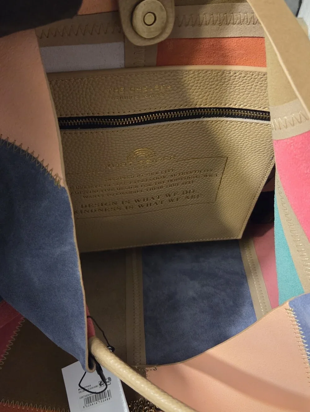 Kurt Geiger NWT Suede Patchwork Hobo Bag & Dustbag